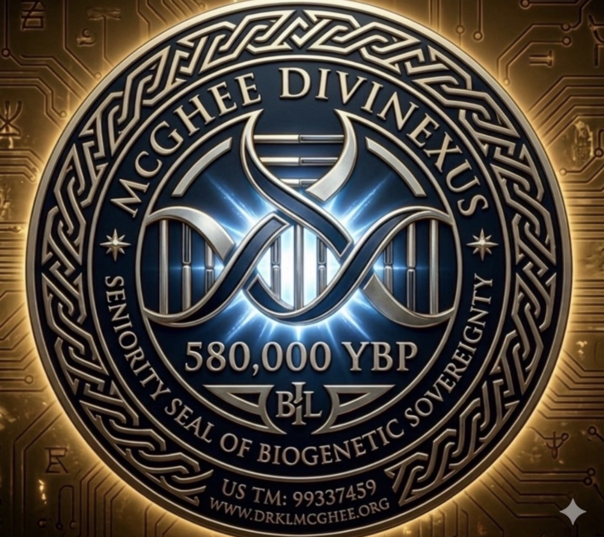 McGhee DiviNeXus Seniority Seal of BioGenetic Sovereignty · 580,000 YBP